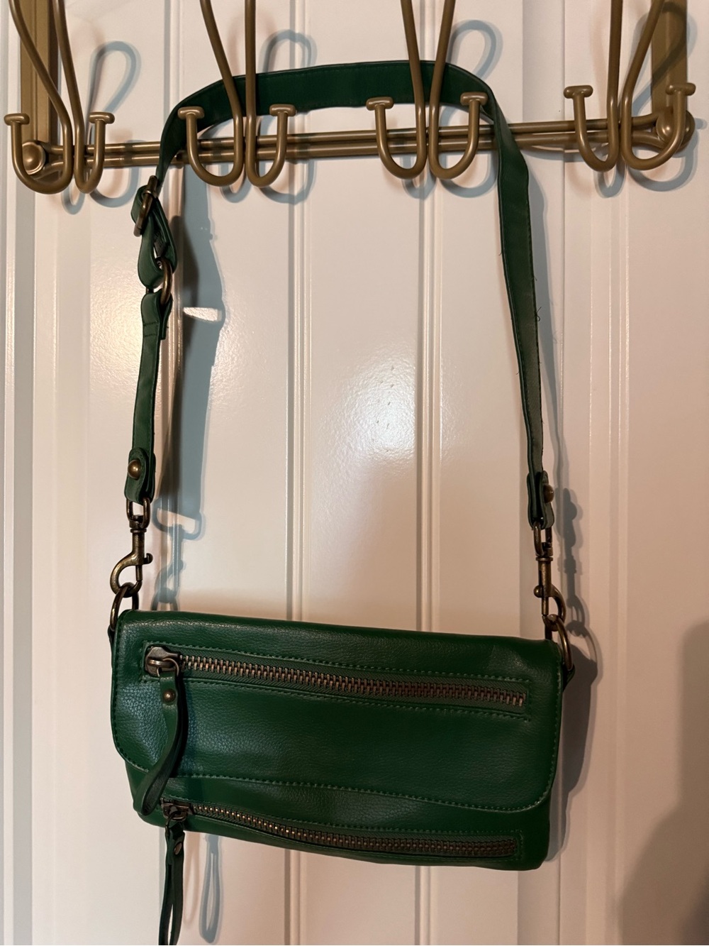 Green Leather Bag - Brand Unspecified
